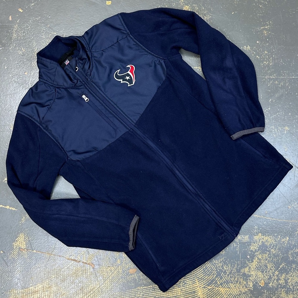 Houston Texans Crew Neck Pull Over Full Zip Sweater NFL Retro Football